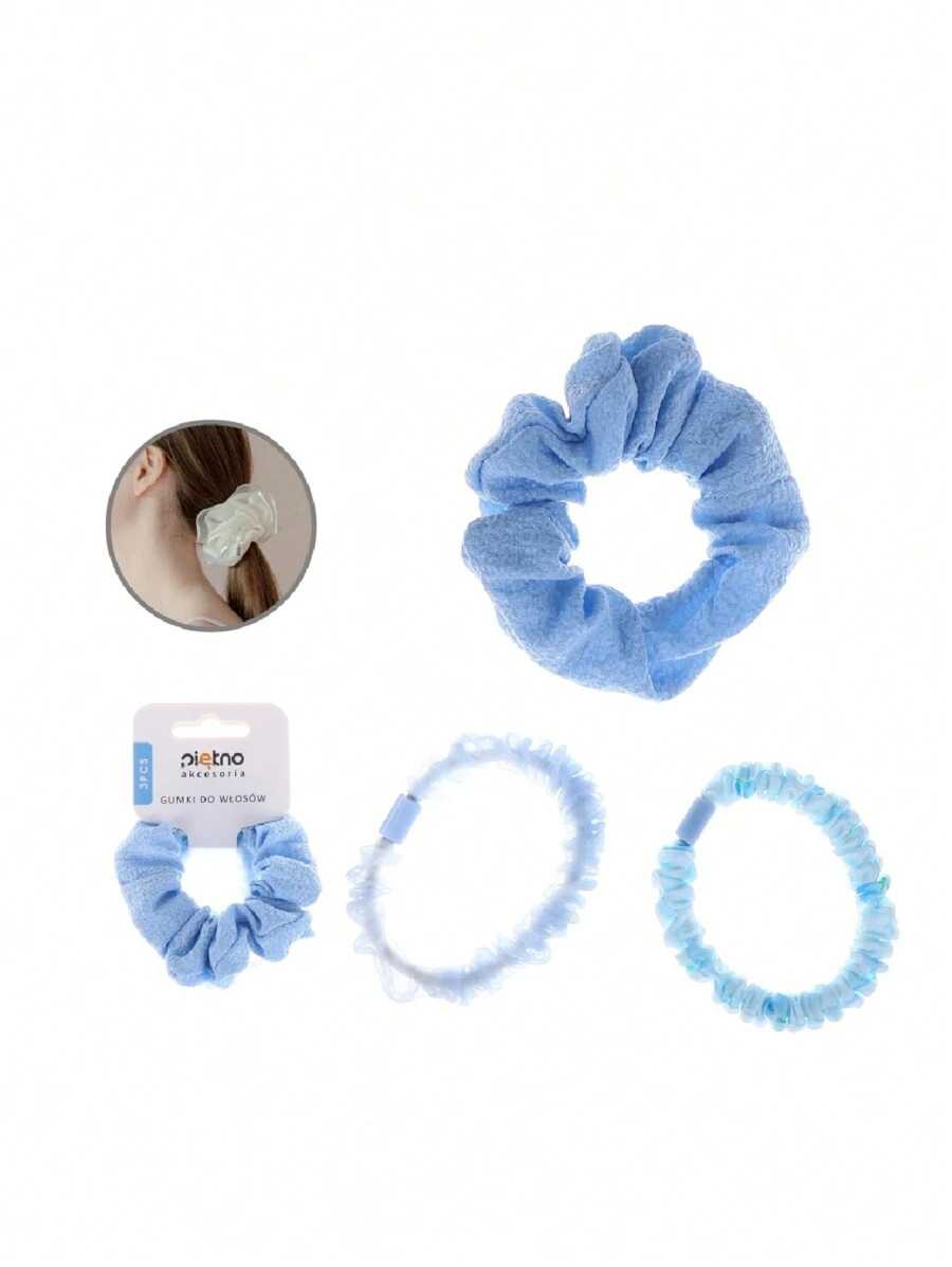 3 stuks/pak elastische haarelastiekjes, pijnloze unisex haaraccessoires geschikt voor alle haartypes, elastiekjes, paardenstaarthouders en haarelastiekjes, ideaal voor thuis, op kantoor, op school, binnen- en buitengebruik, badkamerdecoratie zomer