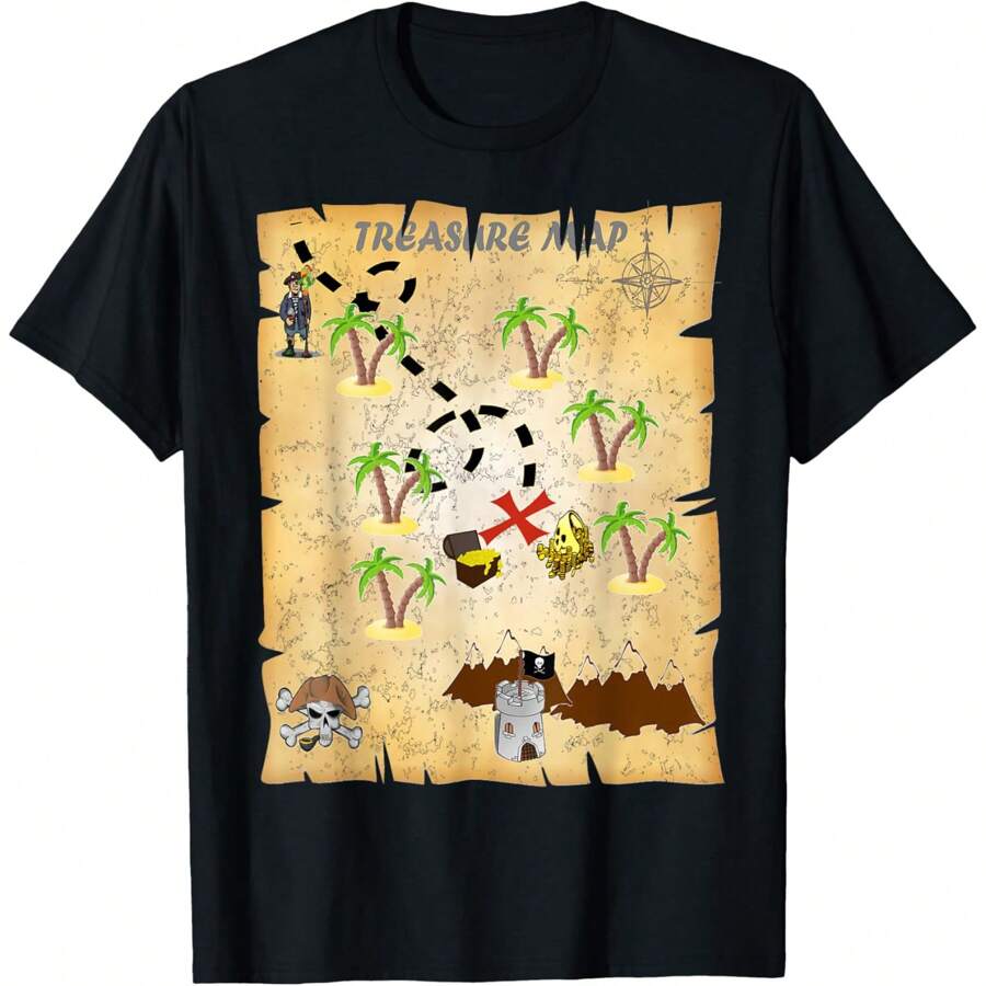 Pirate Treasure Map Tshirt T-Shirt