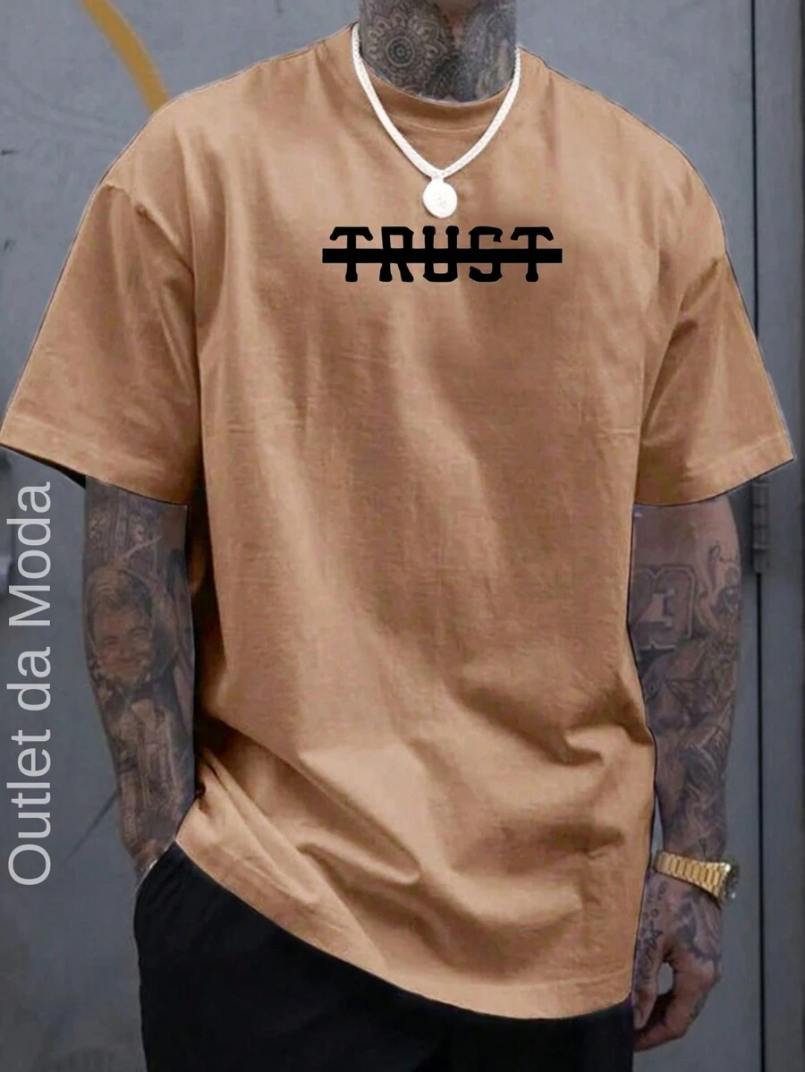 Camiseta Masculina Trust Camisa premium 100% algodão