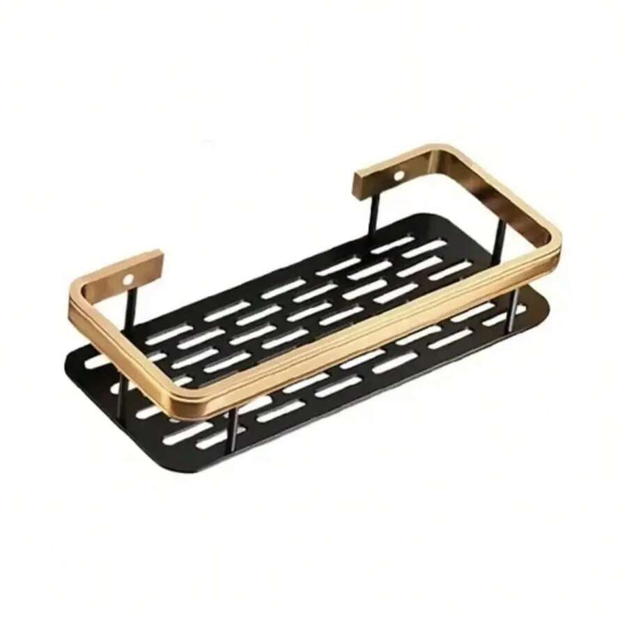 Bathroom Shelf No Drill Wall Mounted Shampoo Bottle Shower Corner Rack Toilet Storage Rack Aluminum Bathroom Kitchen Accessories Back To School