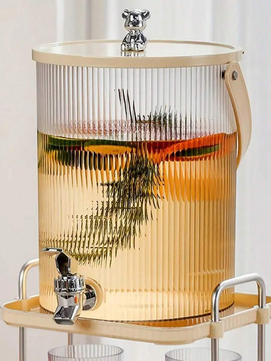 1 pièce Distributeur de boissons en PC robuste avec robinet - Distributeur de boissons transparent résistant à la chaleur pour les fêtes, les mariages et les boissons d'été, groupe d'âge idéal de 14 ans et plus pour une utilisation domestique et en cuisine, cadeau parfait, seau à glaçons/seau rafraîchisseur de boissons, décoration de fête, anniversaire, pour l'extérieur, le camping