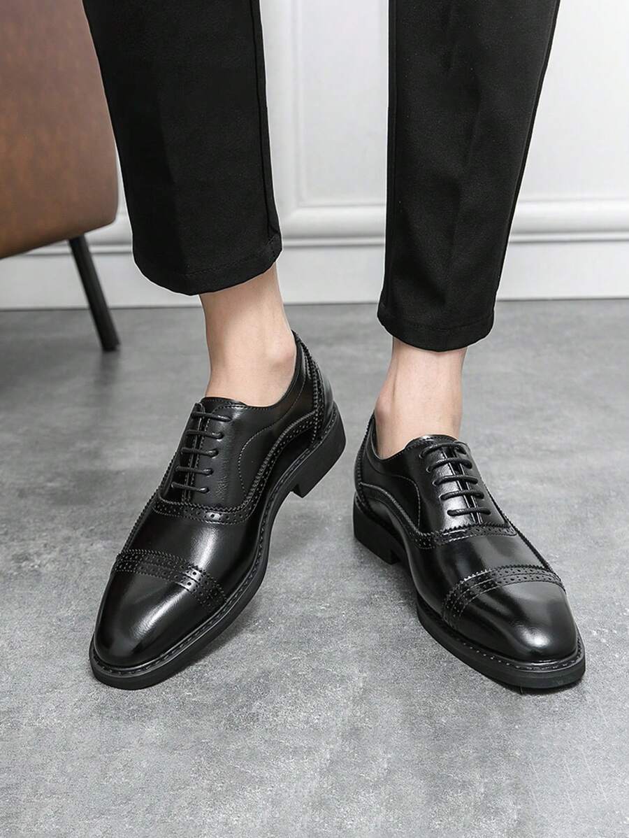Zapatos Oxford casuales para hombres, de punta afilada, adecuados para negocios/vestimenta formal, apropiados para el trabajo, bodas, clubes, peluquerías, color negro, estilo coreano
