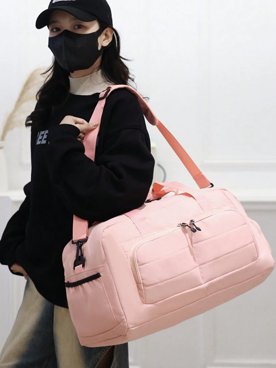 Bolsa de viaje para ambos hombros, mochila de gran capacidad, bolsa deportiva y de fitness de moda para mujeres, bolsa de almacenamiento para campamento al aire libre para hombres, compartimento independiente para zapatos