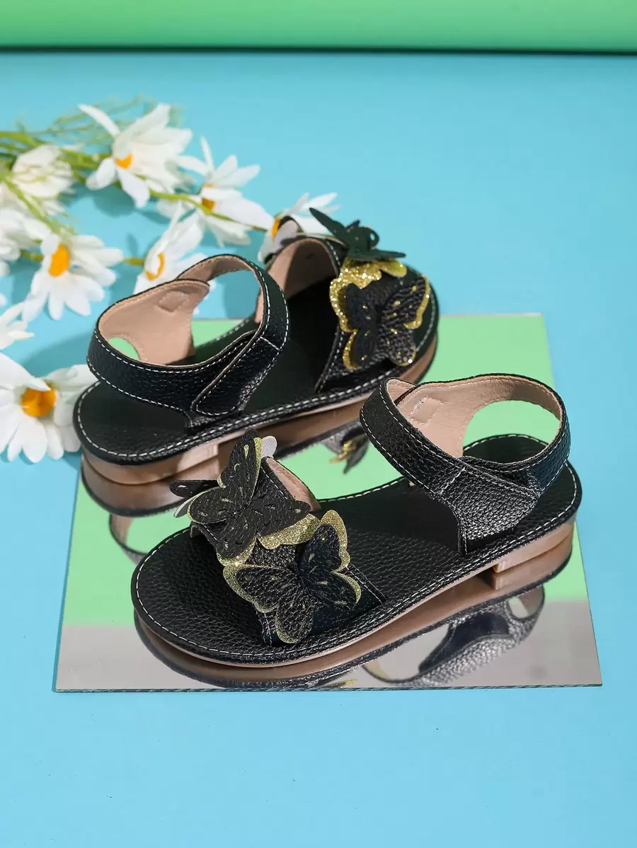 1 paar veelzijdige platte vlinderstrandsandalen voor meisjes, lente/zomer