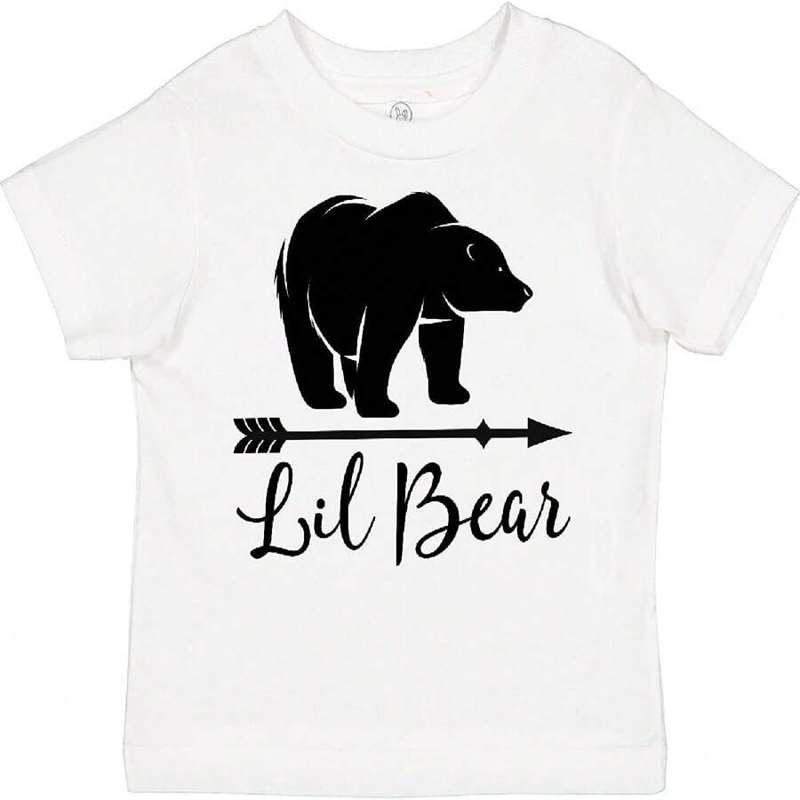 Inktastic Lil Bear Boys Cute Baby Outfit Toddler T-Shirt.Jpg