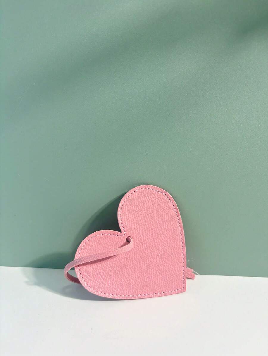 1 pieza Llavero en forma de corazón con accesorio versátil y minimalista de unicolor, diseño interesante y lindo, adecuado para parejas, mejores amigos, estudiantes, trabajo, citas, vacaciones, viajes, un gran regalo para novio, novia, mamá, cumpleaños de niños