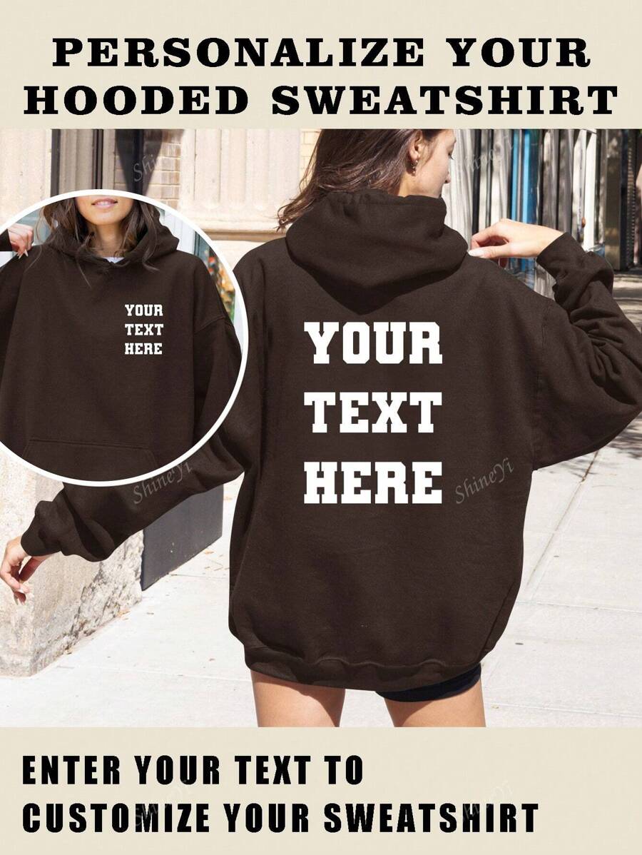 Customized Christmas/Thanksgiving Gifts, Women's Hooded Sweatshirt, Shirt, T-Shirt - Add Your Own Text And Images (Family Photos/Selfies/Pet Photos/Group Photos/Party Photos) To Design Your Own Personalized Printed Sports Tops, Logo Business | Wedding Gifts | Party Clothes | Birthday Gifts | Halloween Costumes | Christmas Outfits