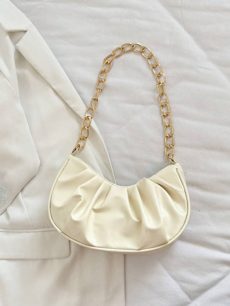 Sac froissé avec décoration de chaîne, Valentin