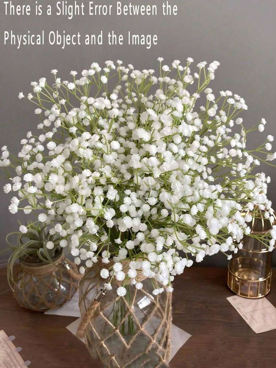 20pcs Starry Sky Simulation Flowers With Stem Small Bouquet - Handmade Floral Arrangement With Simulated Texture, Used For Home Outdoor Courtyard Garden Decoration, Wedding, Party, Birthday Atmosphere Decoration, Valentine Day, Gift Gifts Graduation