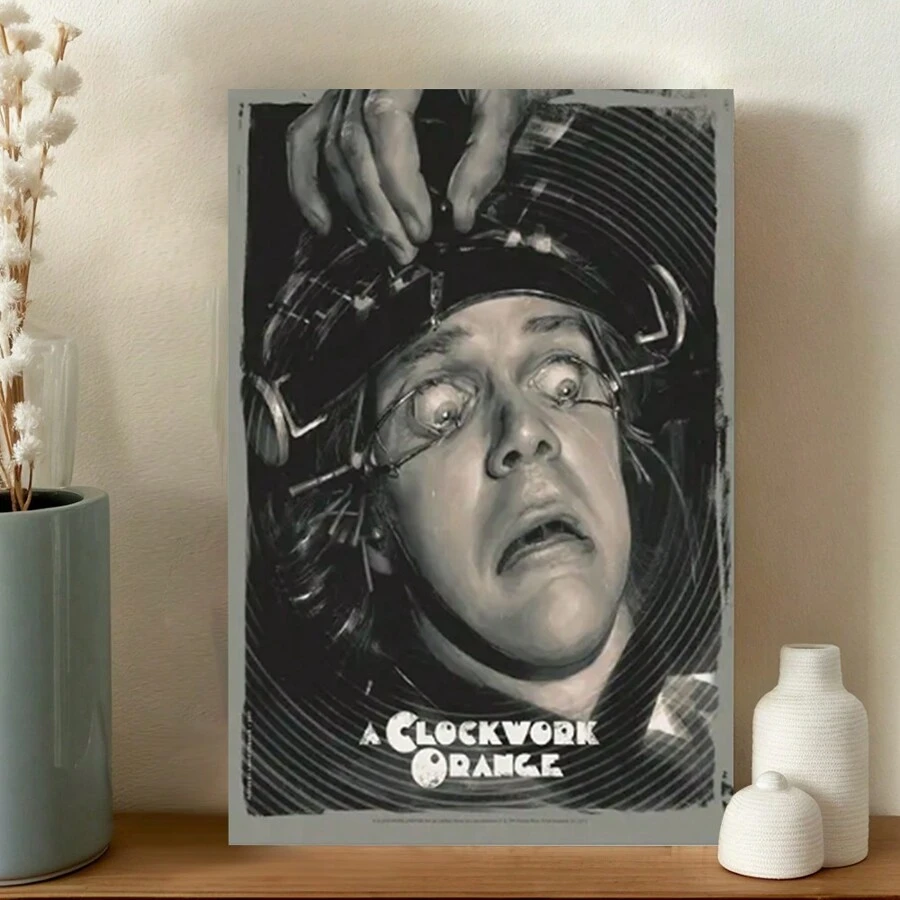 A Clockwork Orange Canvas Print - Disturbing Imagery Classic Film Poster, Ideal For Cinema Buffs, Alternative Room Decor, Or Unique Home Gallery