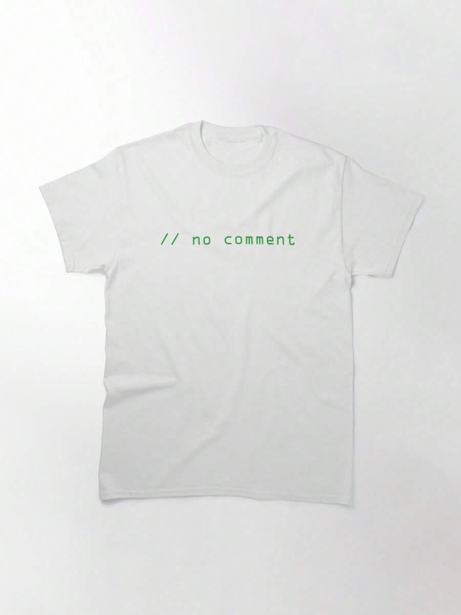 // No Comment Classic T-Shirt, Women's T-Shirt, 220g Pure Cotton, Casual Crew Neck, Ideal For Nature Walks, Day Trips, Or Relaxing.