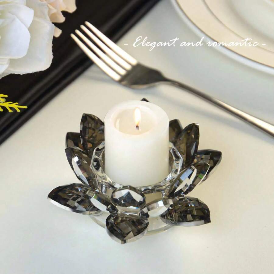 Portavelas de cristal para centro de mesa/decoración del hogar, regalo para novia/mamá, regalo de boda