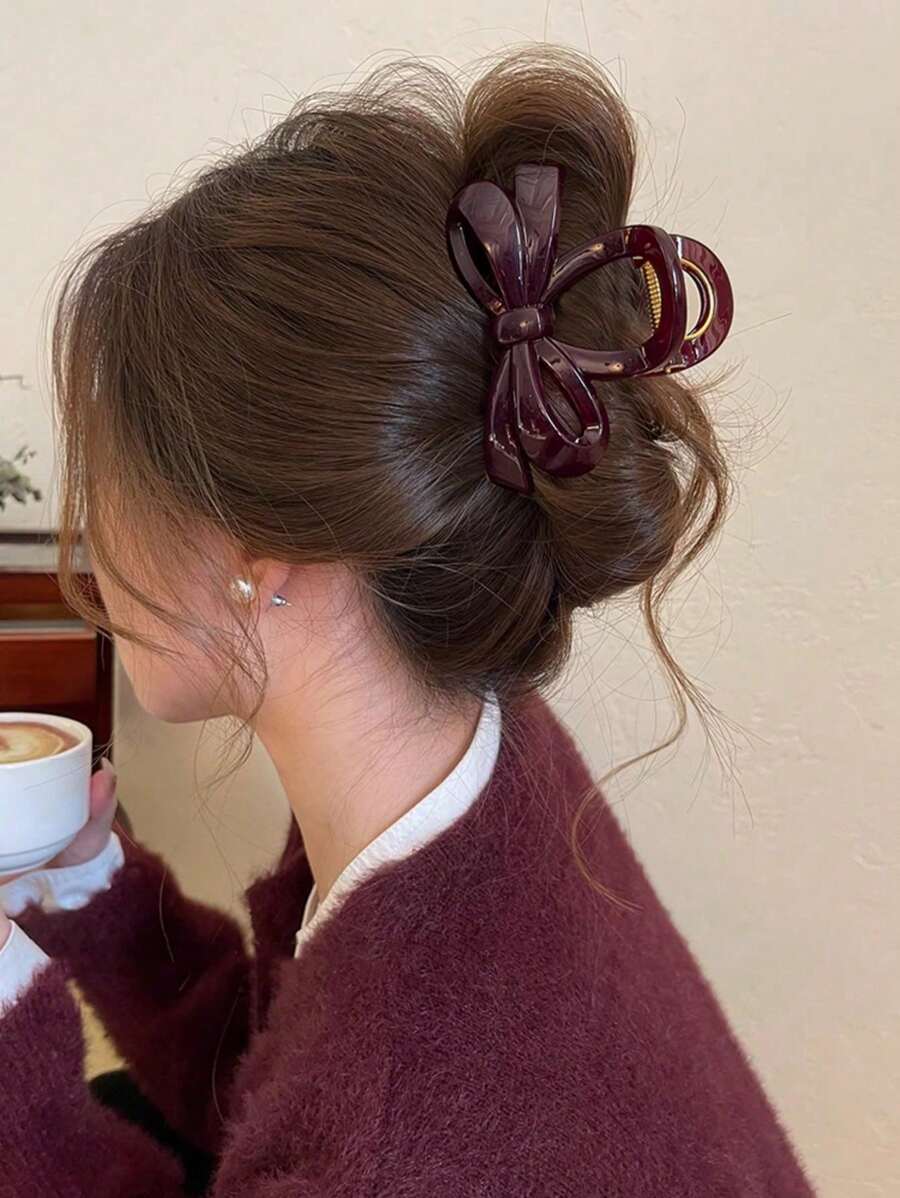 Minimalist High-Sense Bow Clip, Stylish Hair Claw Hair Accessory For Women