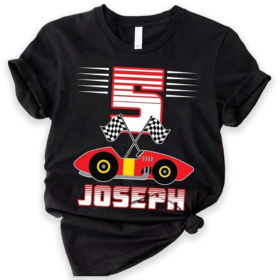 Custom Birthday Shirt,This Little Race Car Driver Let's Roll Shirt With Custom Age,Race Car Birthday Shirt,Personalize Birthday Party Shirt