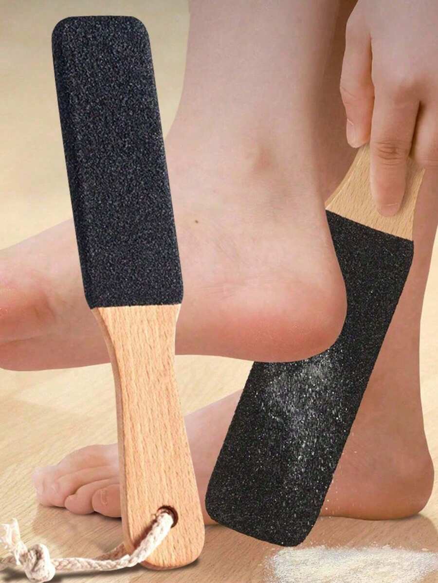 1 pieza Rallador de pies profesional de madera de haya para eliminar la piel muerta y los callos, herramienta de raspado para talones agrietados