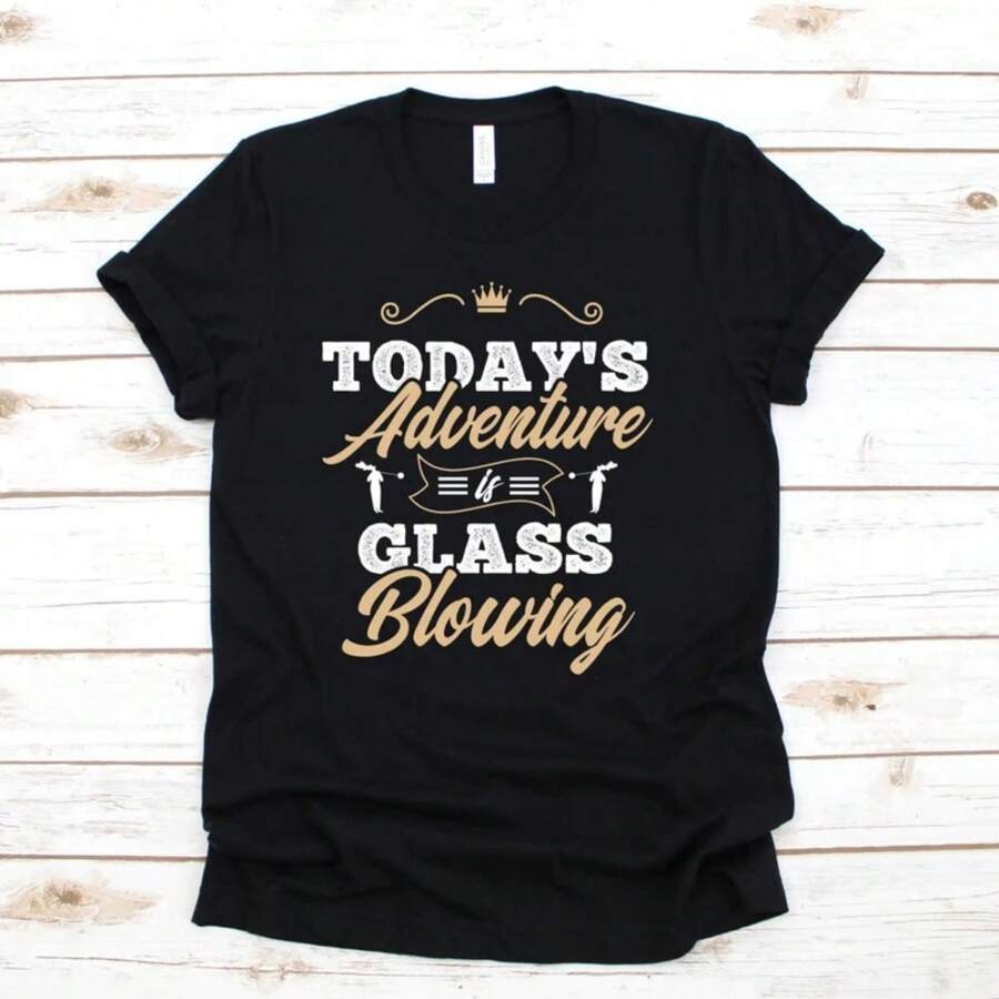 Glassblowing Lover Glassblower Glass Smith Murano Flamework T-Shirt, Lampwork Master Fire Art Glass Sculpture Glass Gift Party Present Shirt-02