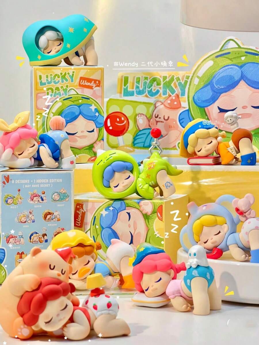 1pc Wendy Lucky Day Series Home Decor Items Mystery Box Figures Collecting Things Suitable For Car Decoration, Bedroom Essential, Great Gift Choice Ornaments Pop Market Ornament Gift