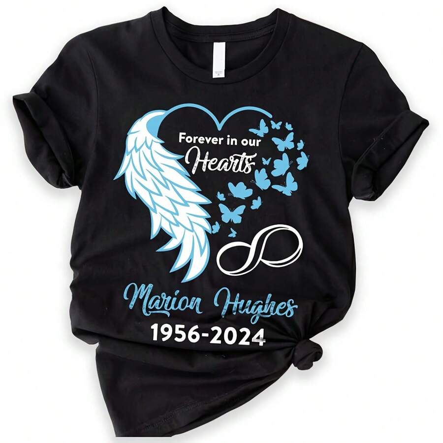 Personalized Memorial T-Shirt, Bereavement Shirt, Rest In Peace Shirt, Memorial Day Shirt, Always On My Mind Forever In My Heart Shirt