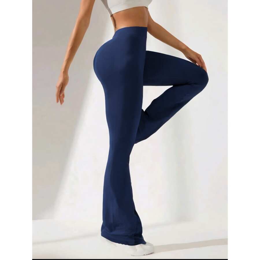 Anivas pantalones acampanados sin costura ajustados de punto para mujer, deportivo, modernos y versátiles