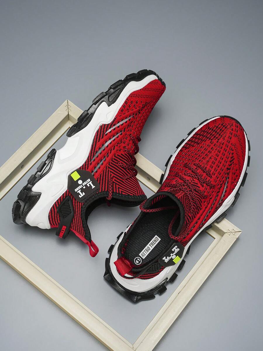 Tenis casuales con suela gruesa y transpirables para hombres de talla extra