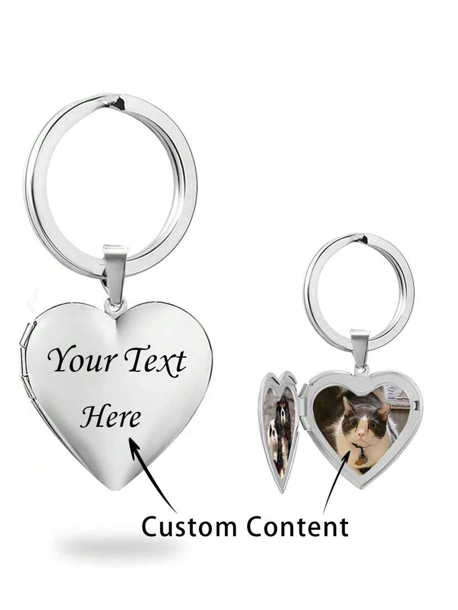 Llavero personalizado de acero inoxidable, regalo para amante, aniversario, Navidad, Día de San Valentín, Halloween, Día de la Madre, Día del Padre