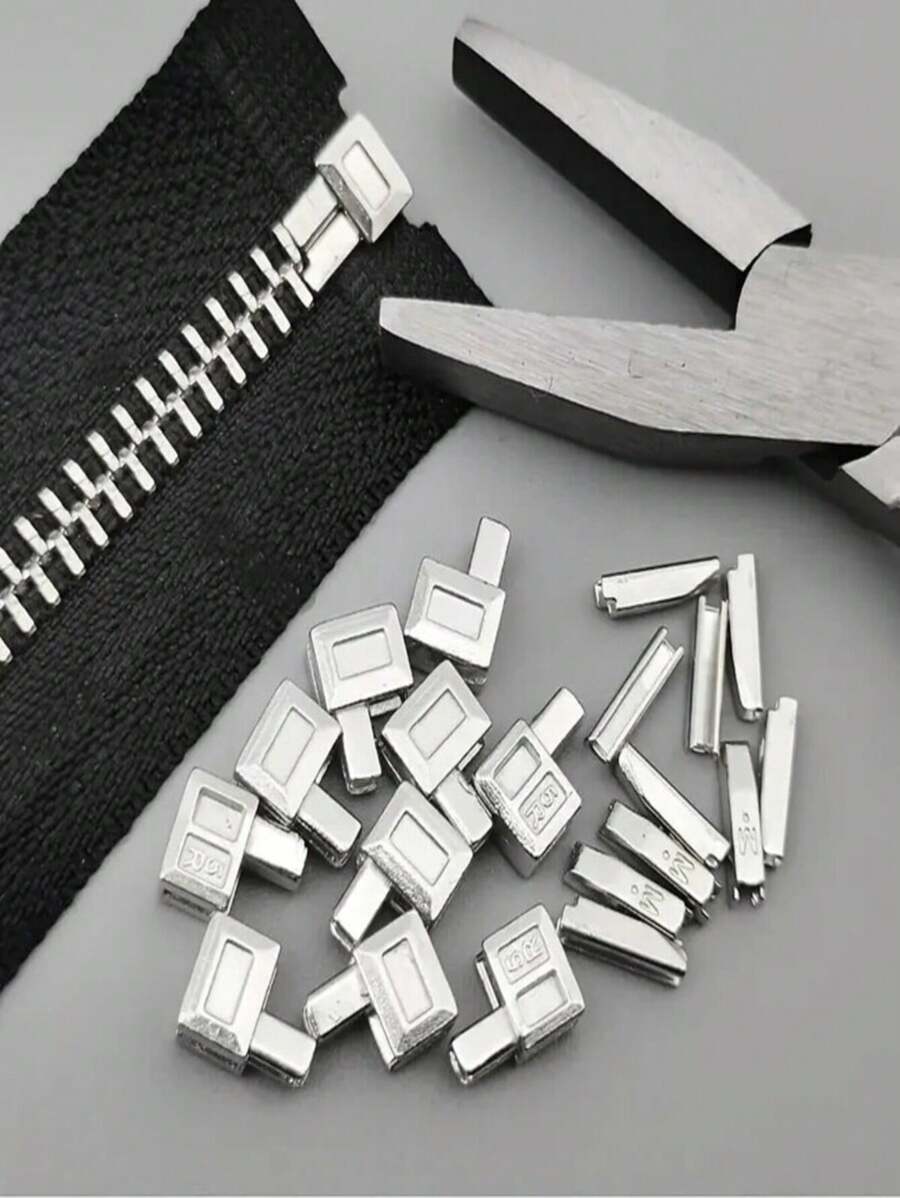 20pcs Premium Metal Zipper Sliders In Golden, Silvery, Bronze & Black - Smooth For DIY Clothing And Luggage Repair