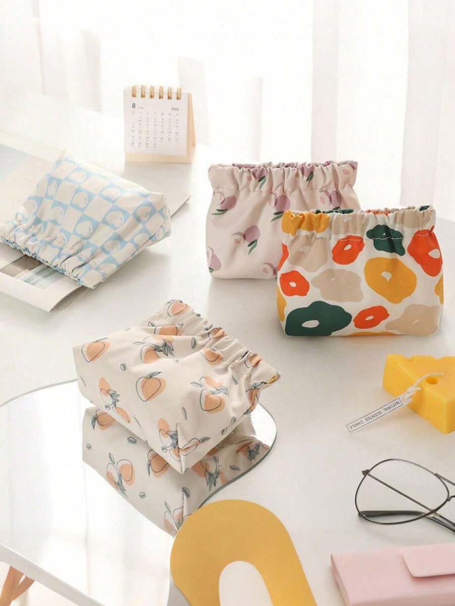 Sac de rangement pour serviettes hygiéniques pour femmes, porte-cartes de crédit, pochette pour serviettes, serviettes, cosmétiques et pièces de monnaie. Idéal pour les vacances, la plage, la salle de bain, la chambre à coucher. Grande capacité.