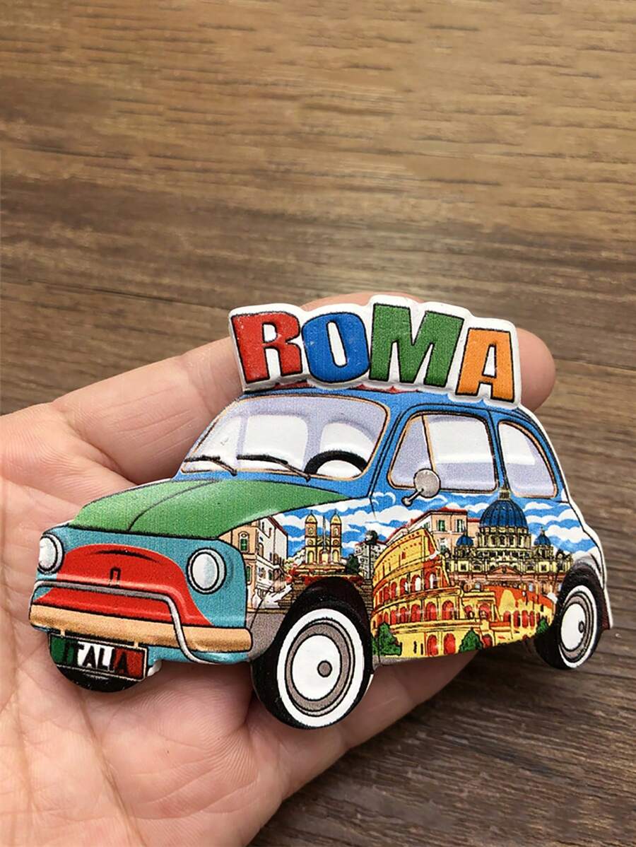 1 pezzo Calamita decorativa per frigorifero con il simbolo di Roma, Italia, souvenir 3D per decorazione domestica, articoli scolastici, ritorno a scuola