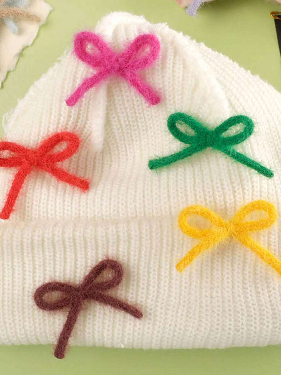 10pcs Assorted Color Fuzzy Bow Decorations (Random Color), DIY Craft Supplies For Socks, Shoes, Hats, Hair Accessories, Home Decor Bows Gifts Birthday Graduation