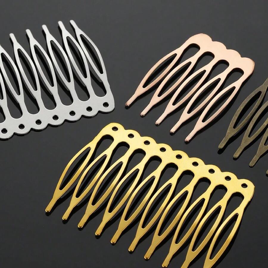 10 pezzi Pettini per capelli in stile cinese in metallo, accessori tradizionali orientali per decorazioni per capelli fai-da-te, pettini laterali, articoli scolastici