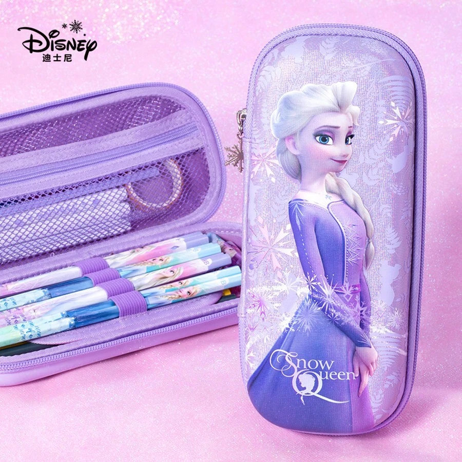 Disney Disney Princess Aisha Primary School Children's Children's Pencil Bag 3D Cute Girls' Stationery Box Large Capacity Creative Pencil Bag Pencil Case Back To School Season
