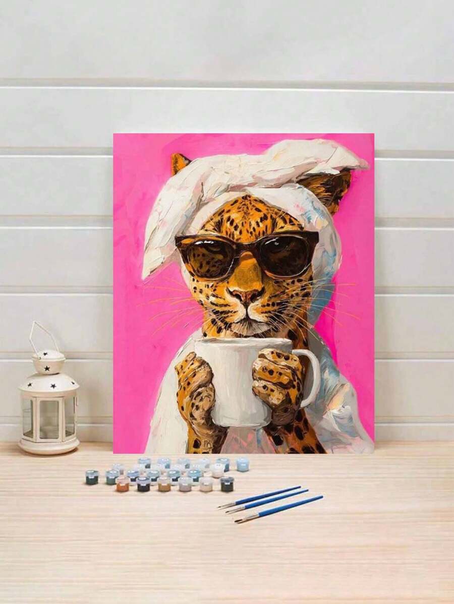 1 Set Leoprint DIY Ölgemälde Set für Frauen, sorgfältig gefertigtes Ölgemälde, um deine Persönlichkeit auszudrücken, wähle eines aus, um deinen Raum zu dekorieren, benutze Farbe, um dein Leben zu dekorieren und deine Persönlichkeit auszudrücken. Starte jetzt deine Kunsttour. 40*50CM