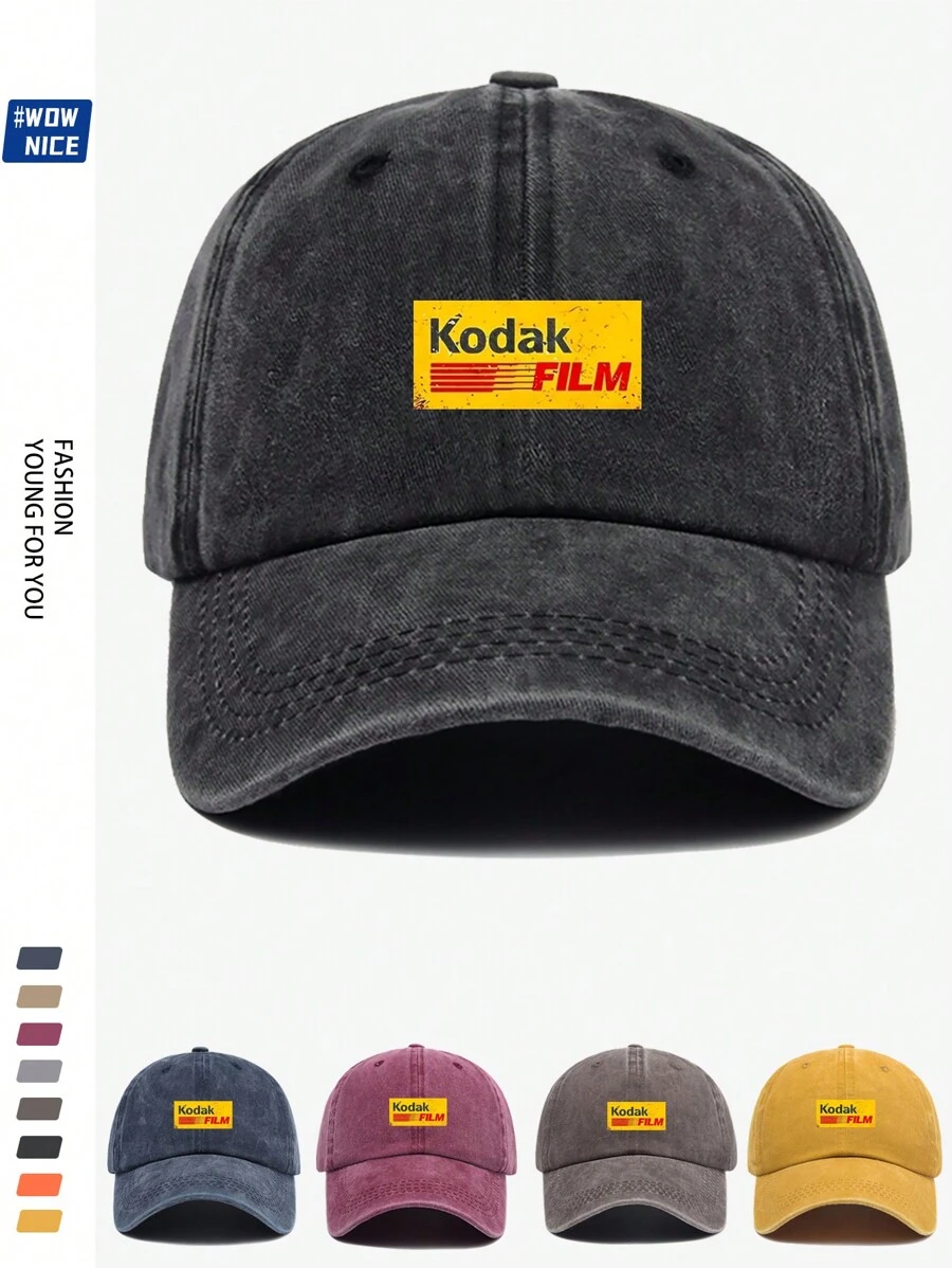 Vintage 90s Film Logo Baseball Cap, Plain Design, Multi-Color Options, Adjustable Size, Retro Truck Driver Hat, Outdoor Sun Protection Hat, Suitable For Casual, Entertainment, Hiking, Photography, Birthday, Holiday Gift