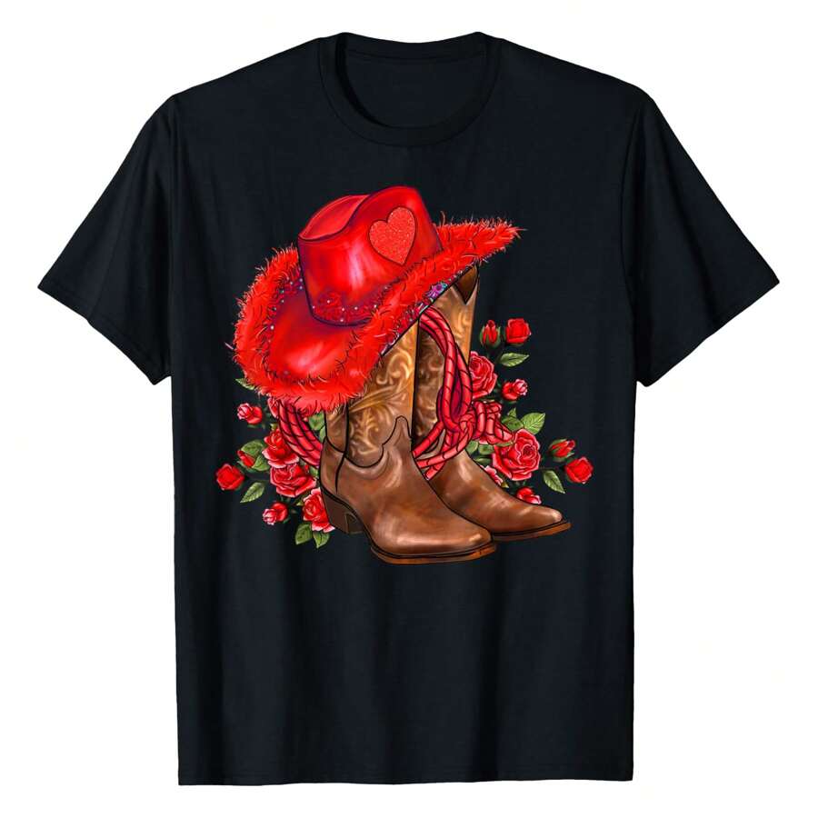 Valentines Day Shirts Women WoWomen Kids Gifts T-Shirt,220g Pure Cotton Single-Sided Printed Round Neck Short Sleeved Shirt.