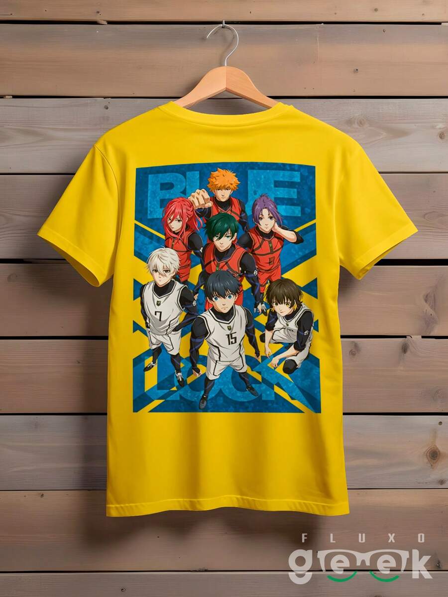 FLUXOGEEK Camiseta Camisa Blue Lock Time Meguru Yoichi Hyoma Anime Ref 1518 FLUXOGEEK