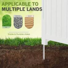 Mampara de privacidad de resina para exteriores Rankok, 4 paneles de valla para patio