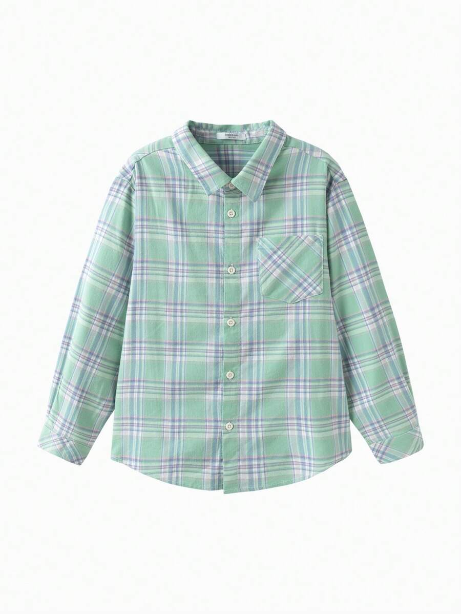 Balabala Tween Girl' Long-Sleeve Shirt, Classic Spring Button-Up