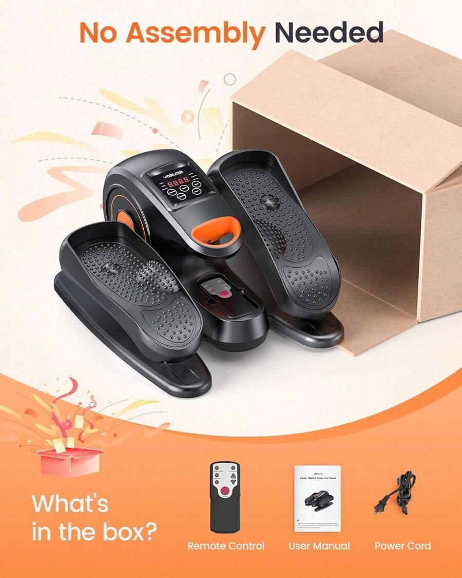 UPGO UPGO Under Desk Ellipticals , Elipse Leg Exerciser For Seniors Fully Assembled, Seated Pedal Exerciser With Remote Control & Non-Slip Pedals