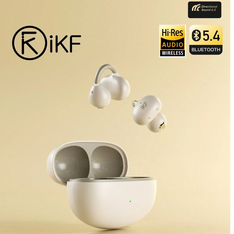 iKF IKF Air Clip Ear Clip Bluetooth Headset Air Bone Conduction Wireless Not In Ear 2025 New Sports Running