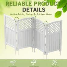 Mampara de privacidad de resina para exteriores Rankok, 4 paneles de valla para patio