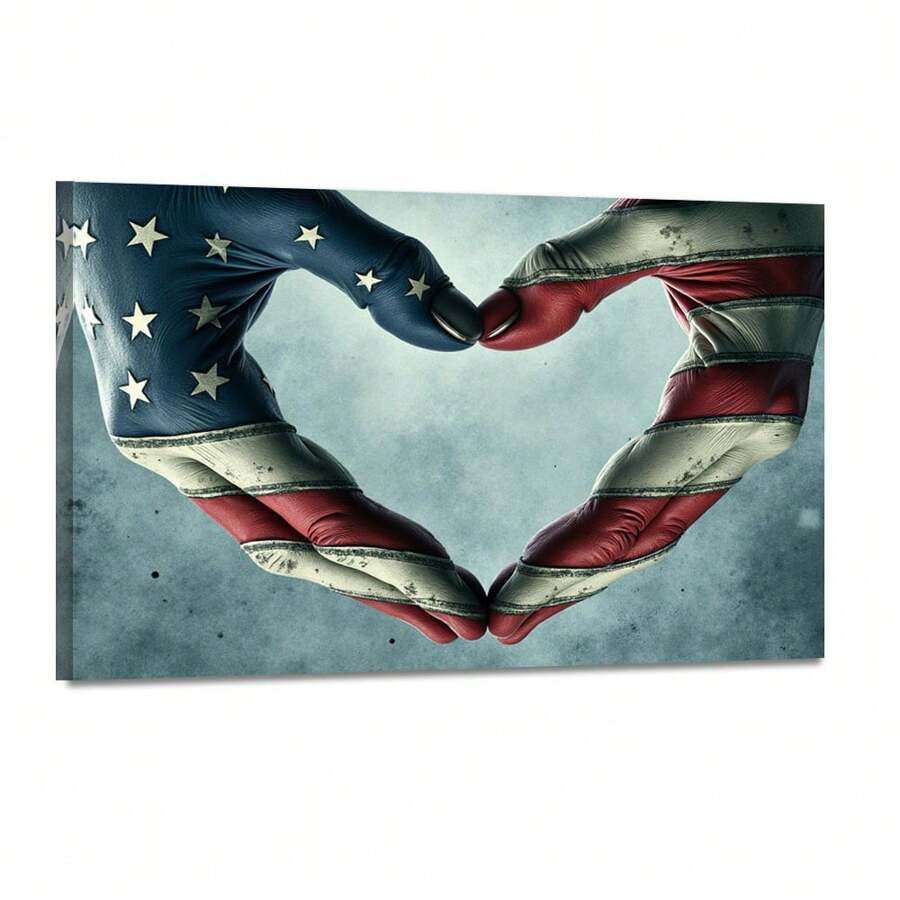 Retro American Flag Military Bald Eagle US Army Wall Art Canvas Prints Soldiers Thin Blue Red Line Home Decor Independence Day Pictures For Living Room Bedroom Painting Framed Ready To Hang