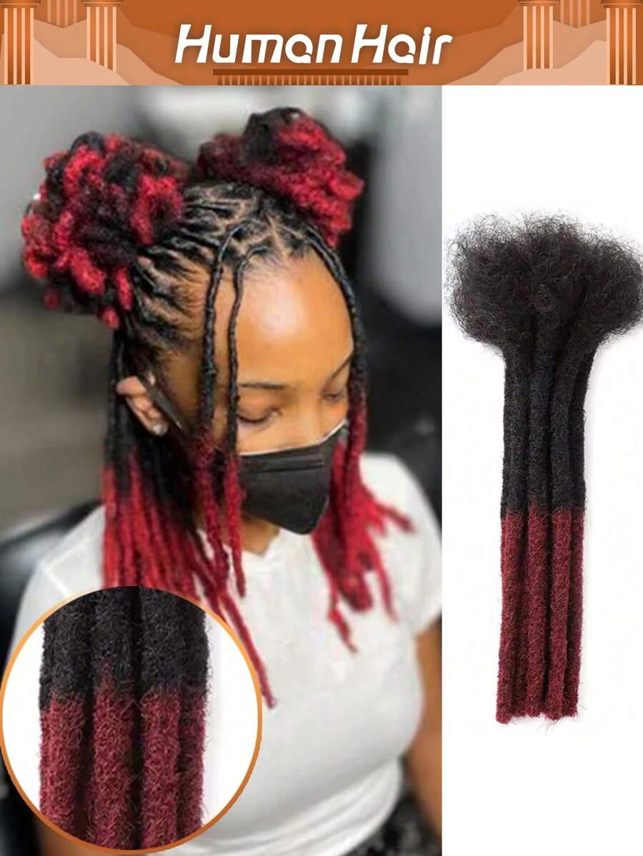 Dreadlocks Cabelo Humano Virgem Brasileiro 10 Fios Crochê Trança Cabelo Loc Extensões Kinky Trança Micro T1B99J Feito à Mão Soft Locs Crochê Cabelo Tranças Estilo Reggae Cabelo Crochê Para Mulheres