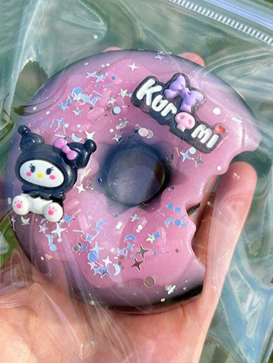 Sanrio 1 pieza Juguete esponjoso y suave con diseño creativo y lindo de dona, juguete anti-estrés de rebote lento, serie de verano con diseño de dona, pata de gato de caricatura, juguete esponjoso de barro, juguete esponjoso de gofre, juguete realista anti-estrés, etiqueta suave, regalo de fiesta (estilo y color aleatorio)