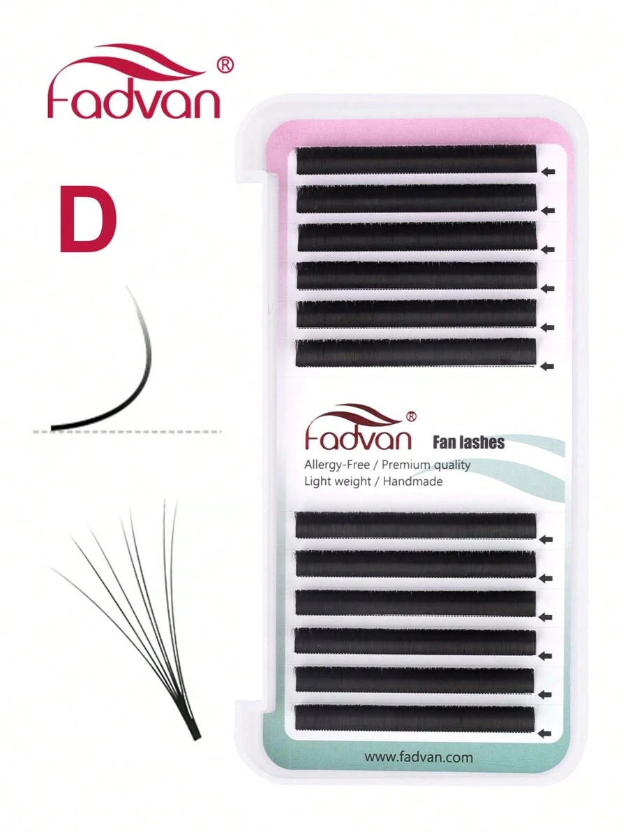 FADVAN Fadvan Easy Fanning Eyelash 0.05/0.07/0.10 C/D 9-17mm 15-20mm Mix Extensions Blooming Eyelashes Flare Eyelashes Russian Volume Auto Fan Eyelashes Natural Cilia Silk Lashes ,Natural, Lash Tech Supplies
