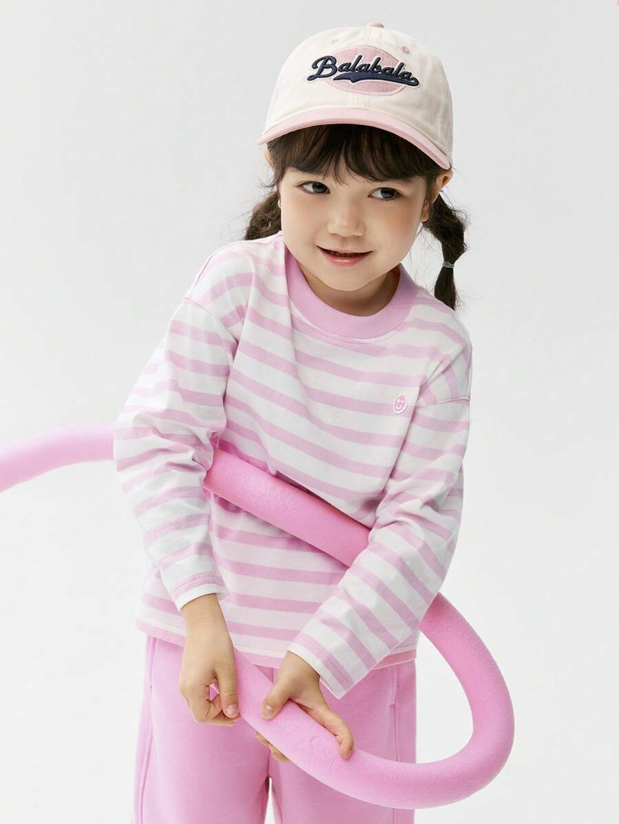 Balabala Camiseta de manga larga a rayas para niños y niñas, primavera
