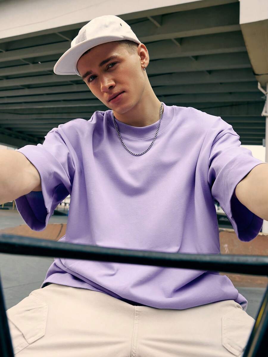 INFLATION Camiseta suelta oversize de 260g de la marca Macaron, nueva colección primavera/verano 2025, Solona