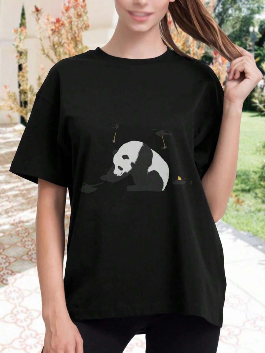 Pandamonium Women's women T-women's Shirt - Fun and Unique Graphic women's Tee
