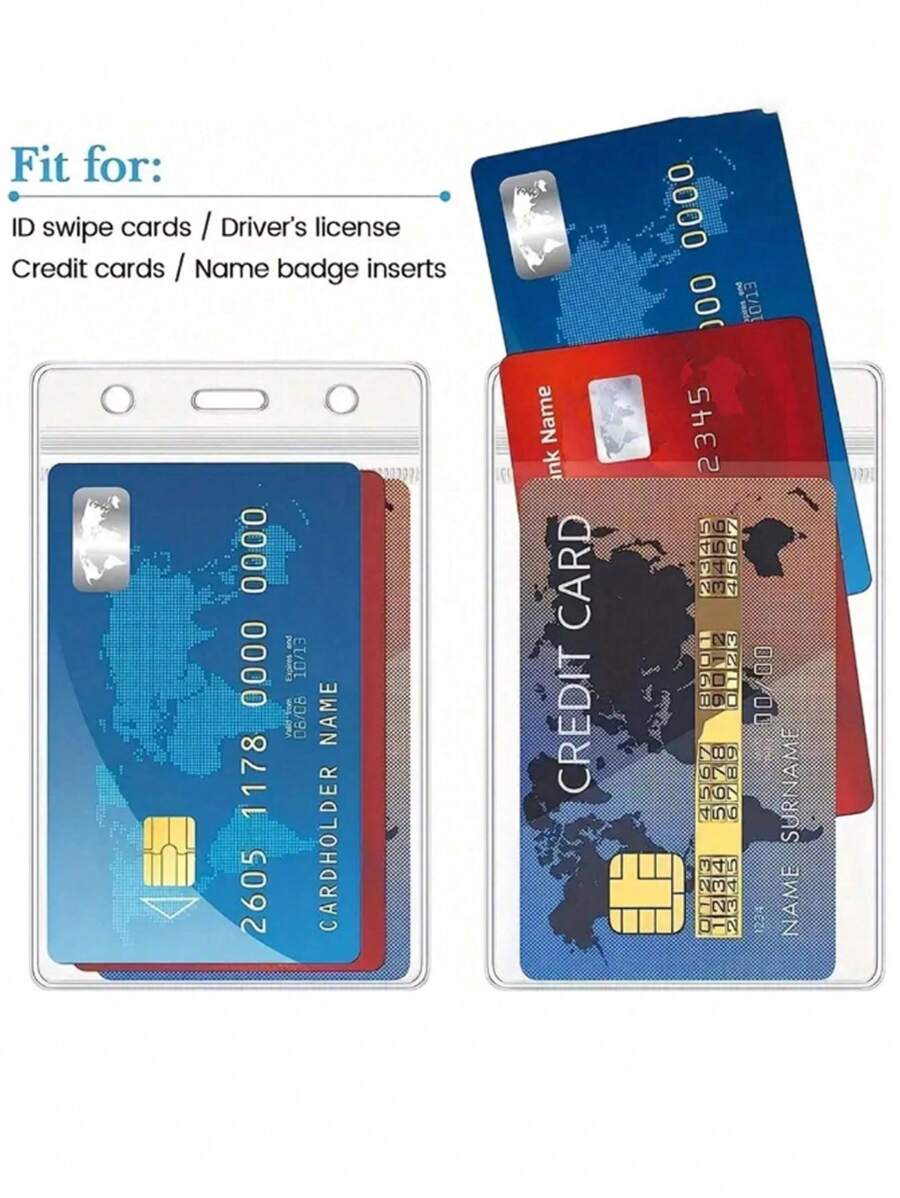 Medicare Card Holder Beschermhoezen, Transparante PVC Waterdichte Medische/Creditcard, Zakelijke/Sociale Zekerheidskaart Beschermhoes - Transparante Vinyl Plastic Hoezen Voor Verzekeringen & Sociale Zekerheid Metro & Licentie Of Creditcards