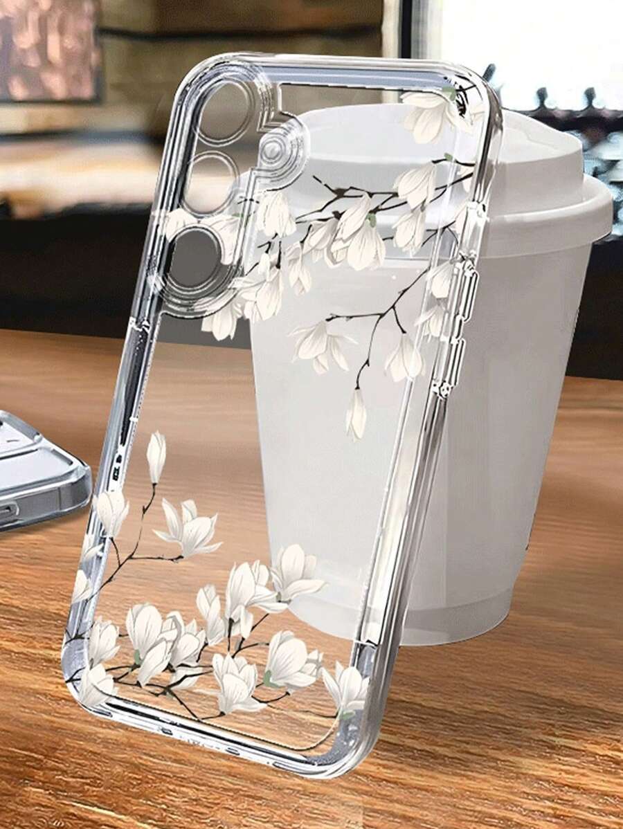 Funda para teléfono con diseño de flores, funda protectora transparente con diseño de flores pintadas a prueba de caídas compatible con iPhone 16/15 XR/7/8, iPhone 15 Pro Max/12 Pro Max/13 Pro Max/14 Pro Max, 13 14 11 12p 14 11p 12p XS XR/78 P 78GES2, Galaxy S24, A03s, A03 Core, A04, A12, A13, A14, A21s, A22, A23, A24, A32, A33, A34, A51, A52, A53, A54, A71, A72, A73, S20 FE, S21, S22, Redmi 9, Redmi 9A