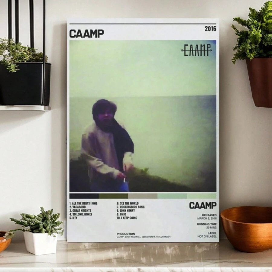 Framed Caamp Canvas Poster Bedroom Decoration Landscape Office Valentine's Birthday Gift